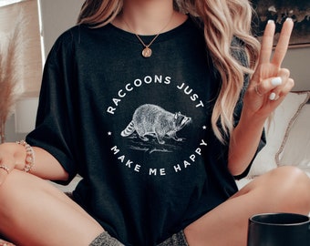 Raccoon T-Shirt: Trash Panda Graphic Tee, Wild Animal Gift