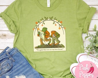 Frog And Toad Shirt Best Friends Tshirt Vintage Book TShirt Classic Book Tee Cottagecore Tshirt Toad Shirt GoblinCore Gift Kids 4XL PM1008