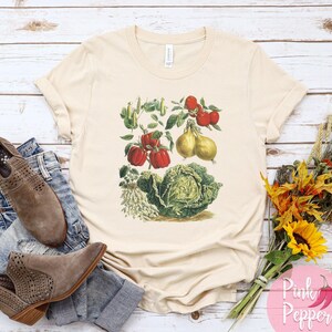 Vintage Veggie Garten T-Shirt: Cottagecore Feinschmecker Tee