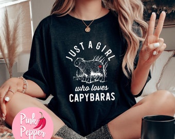 Girl Loves Capybaras T-Shirt: Rodent Lover Gift