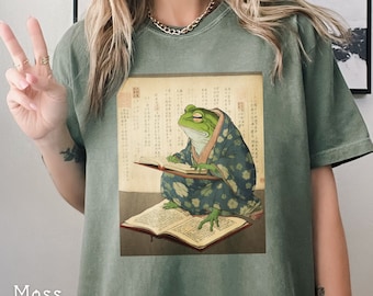 Ukiyo-e Frog T-Shirt: Japanese Art Comfort Colors Tee