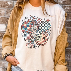 Retro Americana Tshirt, Comfort Kleuren Vintage Wash USA Shirt, 4 juli Shirt, USA Independence Party Shirts, Grappig 4 juli VS tot 4XL