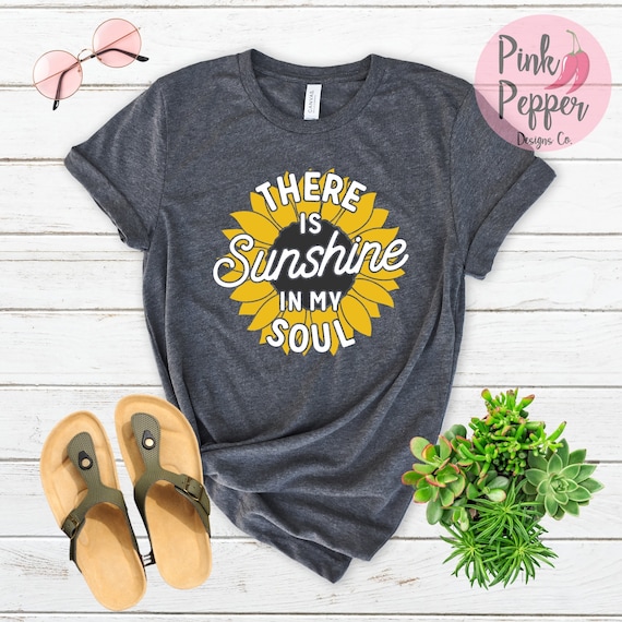 Sun In My Soul Damen T-Shirt - Lustiges Sonnenblumen Design