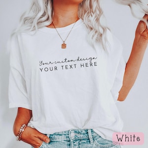Camisetas personalizadas con colores cómodos: texto y foto personalizados
