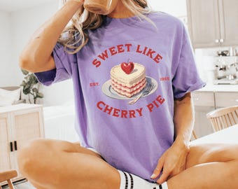 Sweet Like Cherry Pie T-Shirt: Retro Y2K Coquette Top