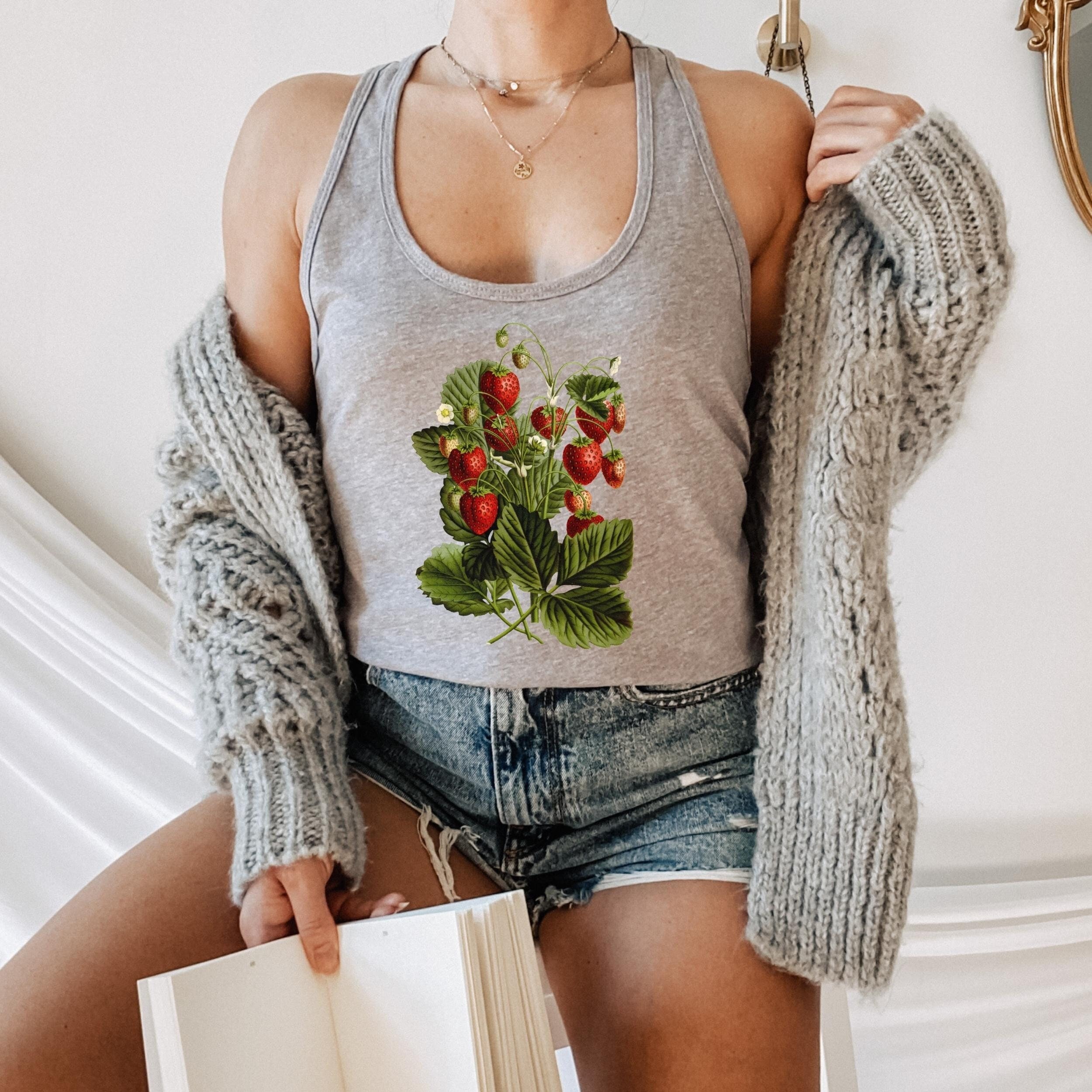 Fruit Open-Back Cropped Tank Top