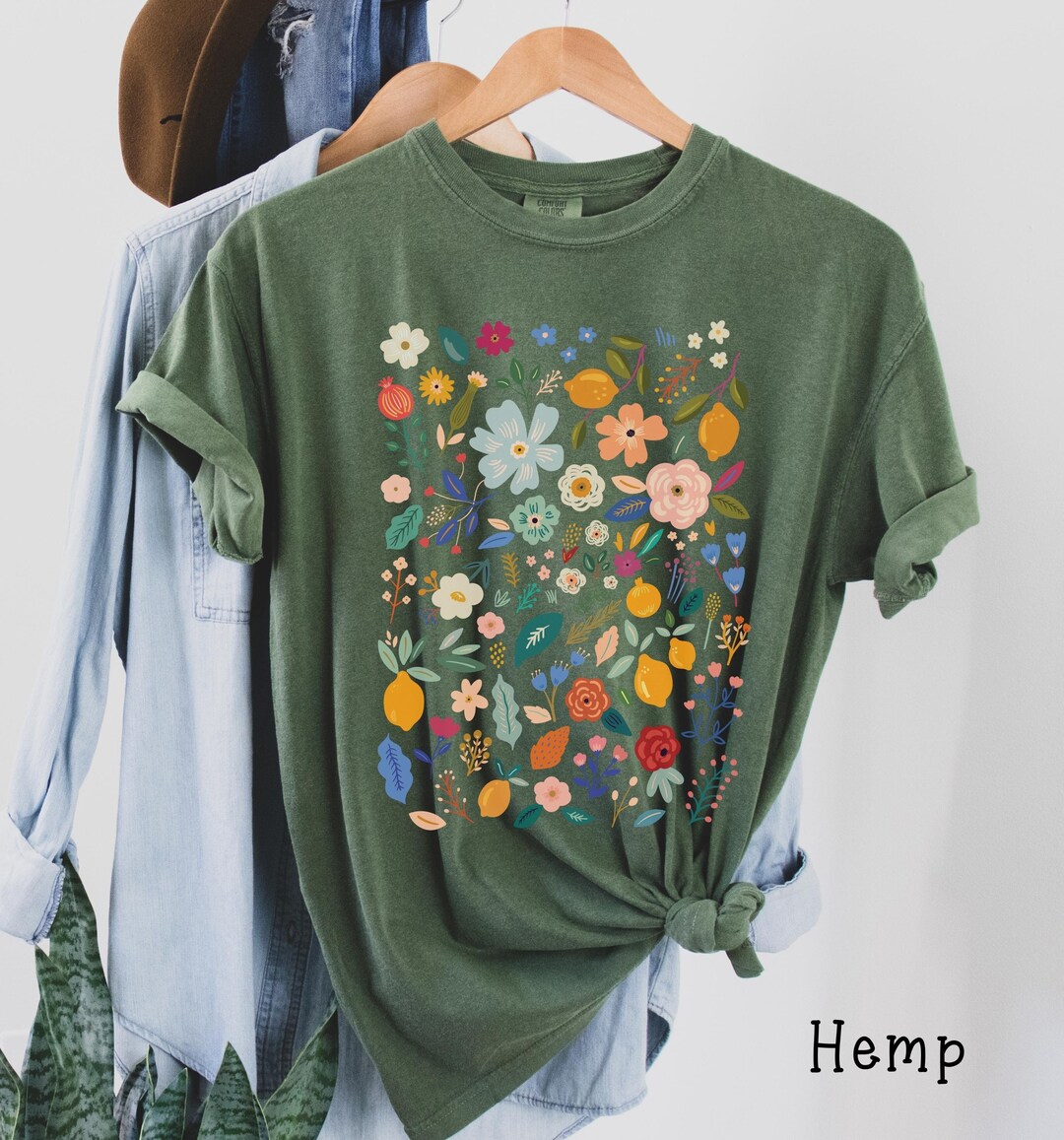 Wildflower Tshirt, Comfort Colors Wild Flowers Shirt, Floral Tshirt ...