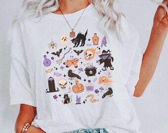 Comfort Colors Retro Halloween Doodles T-shirt