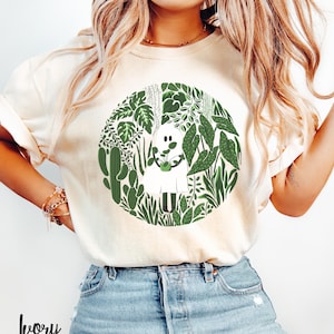 Ghost Plant T‑Shirt – Spooky Botanical Tee for Plant Lovers, Cottagecore Halloween Shirt, Plant Mom Gift, Boho Garden Ghost Graphic To 4XL