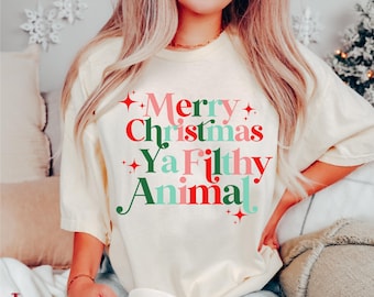 Comfort Colors Vintage Christmas T-Shirt: Retro Movie Quote Tee