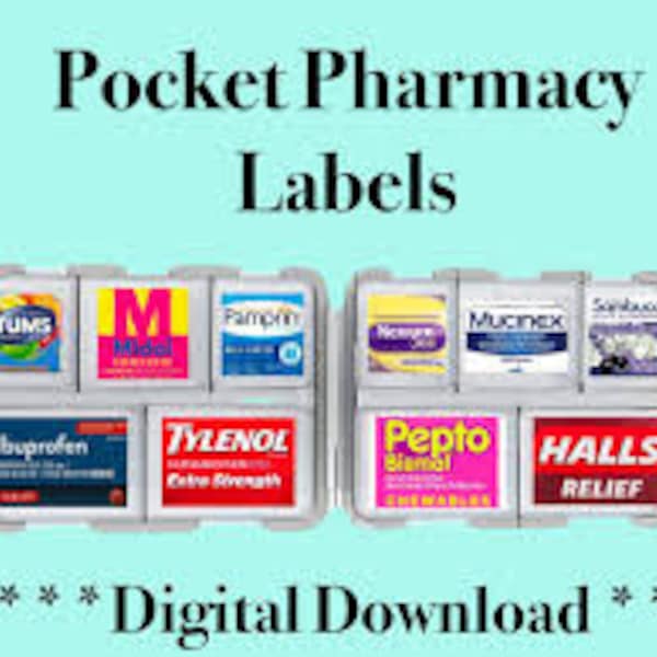 Pocket Pharmacy Labels Etsy Australia