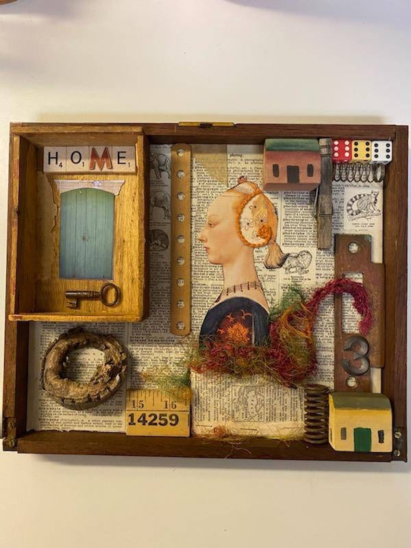 Assemblage Art, Found Object Art, home, Uccello, Painter of Woman