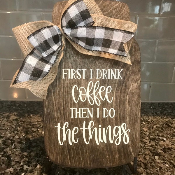 Farmhouse Kitchen Decor, Farmhouse Kitchen Countertop, Farmhouse Kitchen Mason Jar, Housewarming Gift, Rustic Kitchen Decor, Kitchen Sign