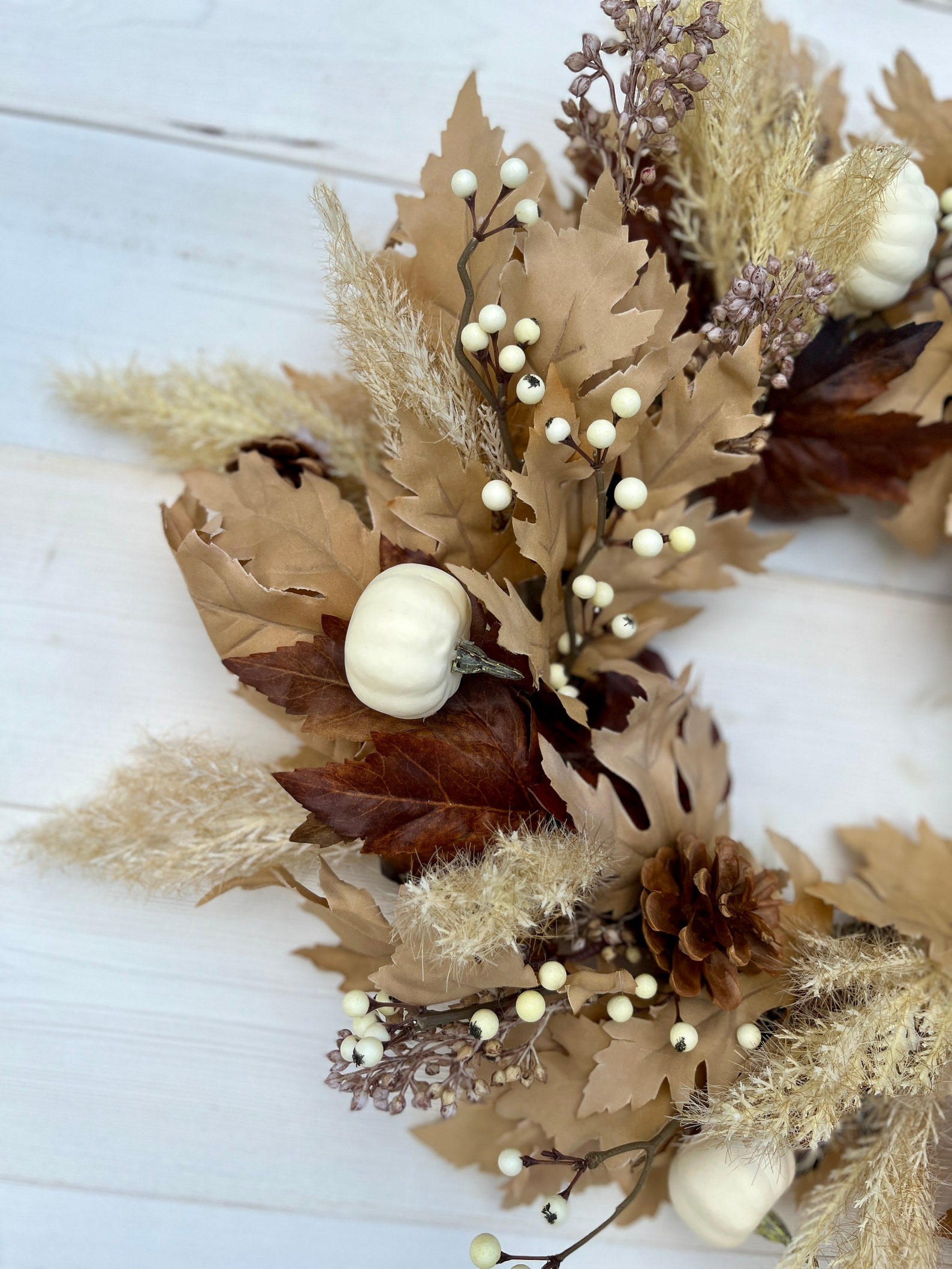 Fall Foliage Door Wreath Maple Leaf Fall Door Decor Autumn Etsy