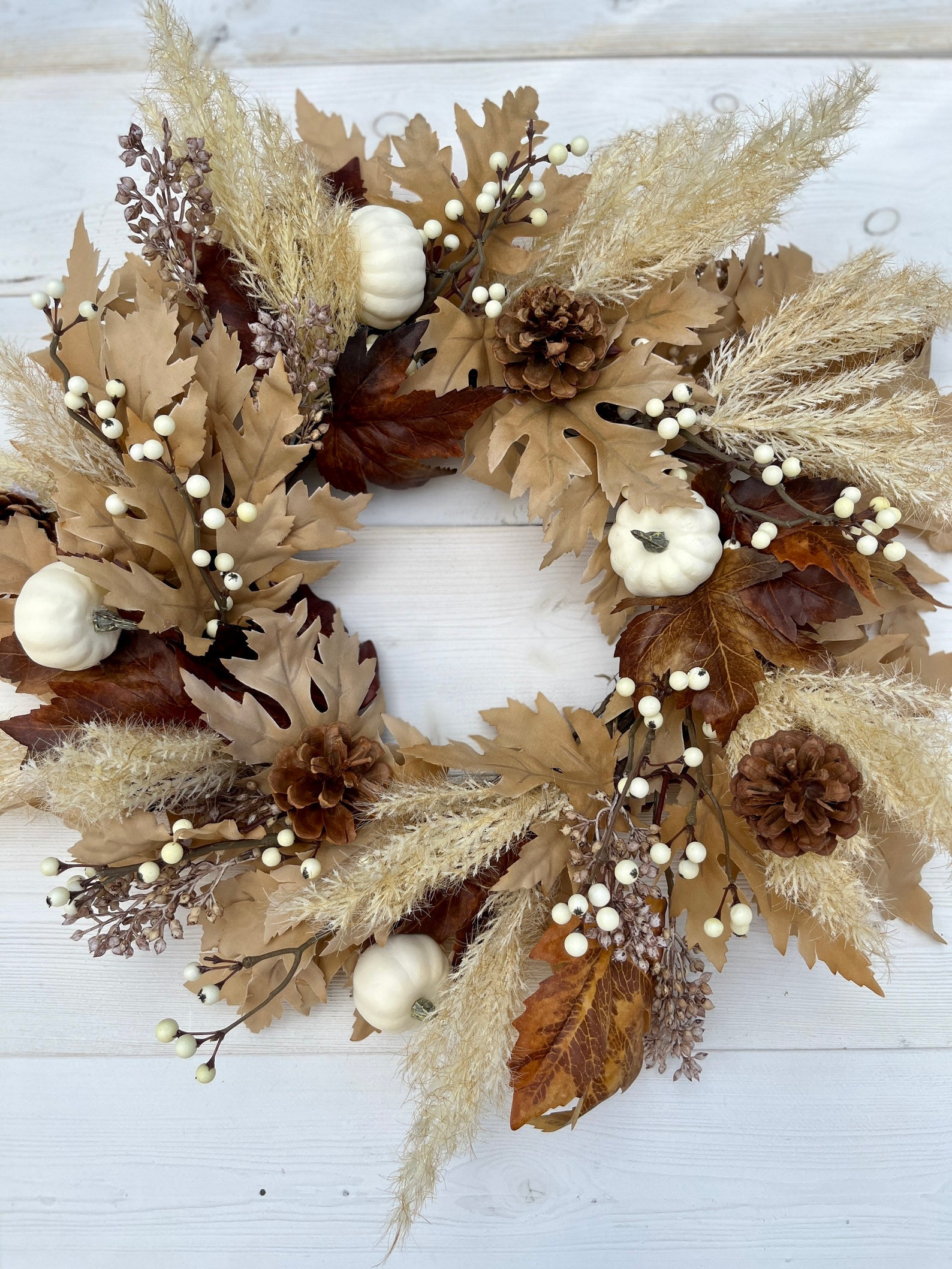 Fall Foliage Door Wreath Maple Leaf Fall Door Decor Autumn Etsy