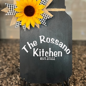 Customize Kitchen Sign, Farmhouse Kitchen Decor, Farmhouse Kitchen Countertop, Farmhouse Kitchen Mason Jar, Housewarming Gift, Rustic Sign