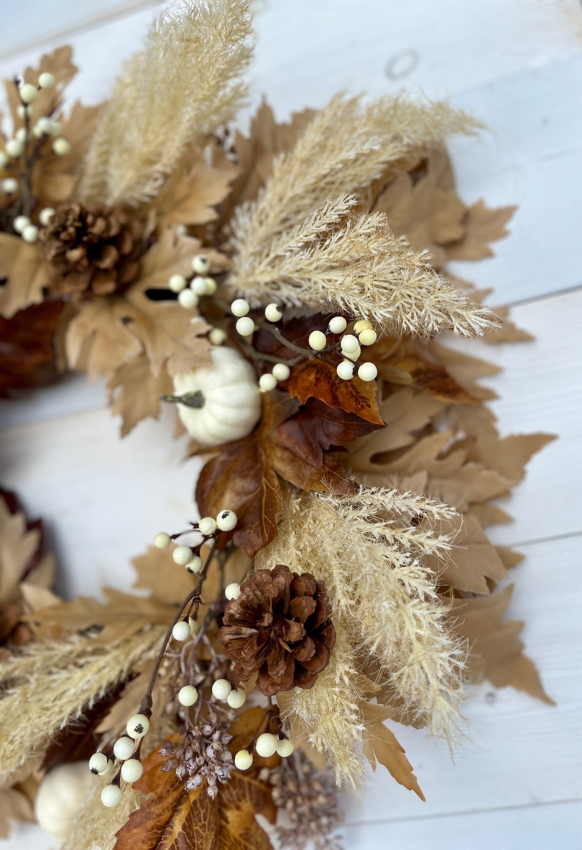 Fall Foliage Door Wreath Maple Leaf Fall Door Decor Autumn Etsy