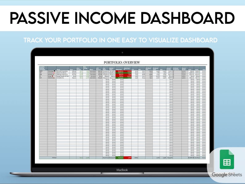 Investment Portfolio Tracker I Passive Income Dashboard: Stocks & Dividends image 3
