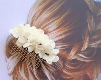 Hydrangea wedding hair comb