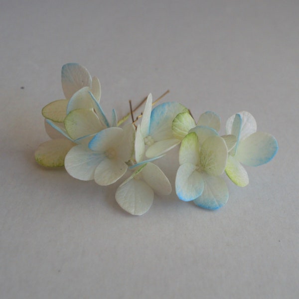 Unique hair pins. Hydrangea wedding hair piece. Floral hair clip bridesmaid