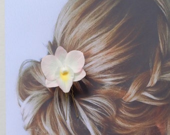 Horquilla de boda de orquídeas. Pinza para el pelo de novia con flores