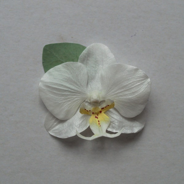 Orchid  Wedding hairpin. Flower Bridesmaid Hair Clip