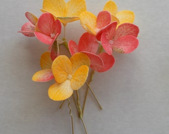 Haarspelden hortensia: bruidshoofddeksel met bloemen, haaraccessoires bruidsmeisjes