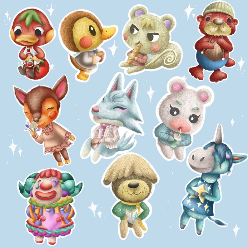 Animal Crossing Stickers Wave 2 Ketchup Molly Marshal Etsy