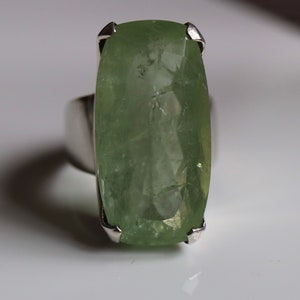 Prasiolite | Green Amethyst Ring | 925 Sterling Silver