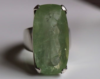 Prasiolite | Green Amethyst Ring | 925 Sterling Silver