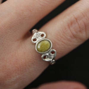 Iona Marble | Scottish Green Marble Ring 925 Sterling Silver