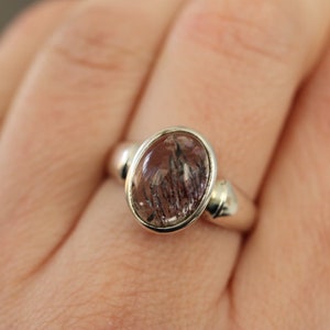 Rutilated Quartz Ring 925 Sterling Silver