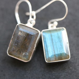 Labradorite 925 Sterling Silver Earrings