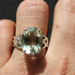 Prasiolite | Green Amethyst Ring | 925 Sterling Silver