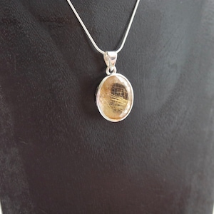 Copper Rutile Quartz Pendant 925 Sterling Silver