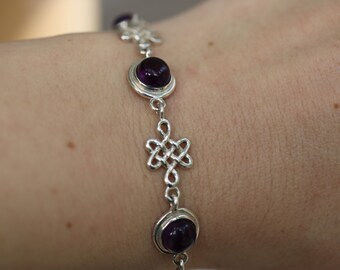 Amethyst Bracelet 925 Sterling Silver