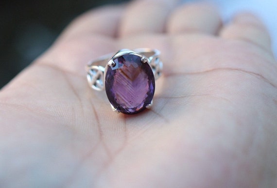 Sterling silver deals and amethyst ring