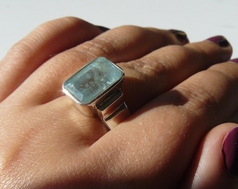 Aquamarine Ring | 925 Sterling Silver