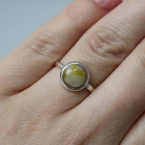 Iona Marble | 925 Silver Ring with Scottish Green Marble