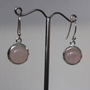 Rose Quartz  Earrings | 925 Sterling Silver