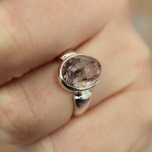 Rutilated Quartz Ring 925 Sterling Silver