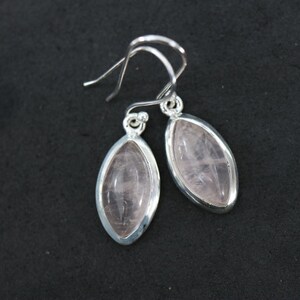 Rose Quartz  Earrings | 925 Sterling Silver