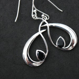 Black Onyx Earrings | 925 Sterling Silver