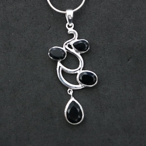 Black Onyx Pendant | 925 Sterling Silver