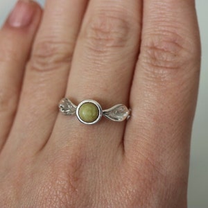 Iona Marble | 925 Silver Ring with Scottish Green Marble