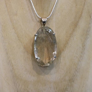Rutile Quartz Pendant 925 Sterling Silver