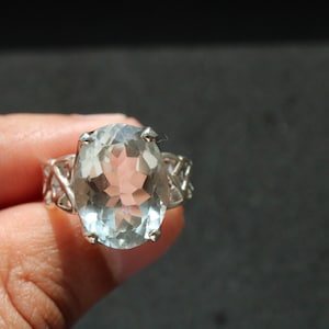 Prasiolite | Green Amethyst Ring | 925 Sterling Silver