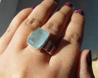 Aquamarine Ring | 925 Sterling Silver
