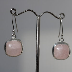 Rose Quartz  Earrings | 925 Sterling Silver