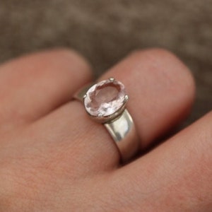 Morganite Ring | 925 Sterling Silver